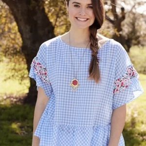 Matilda Jane Wish You Were Here Rural Route Gingham Top